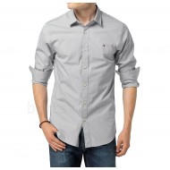 Tommy Hilfiger Szara Koszula Meska Stretch